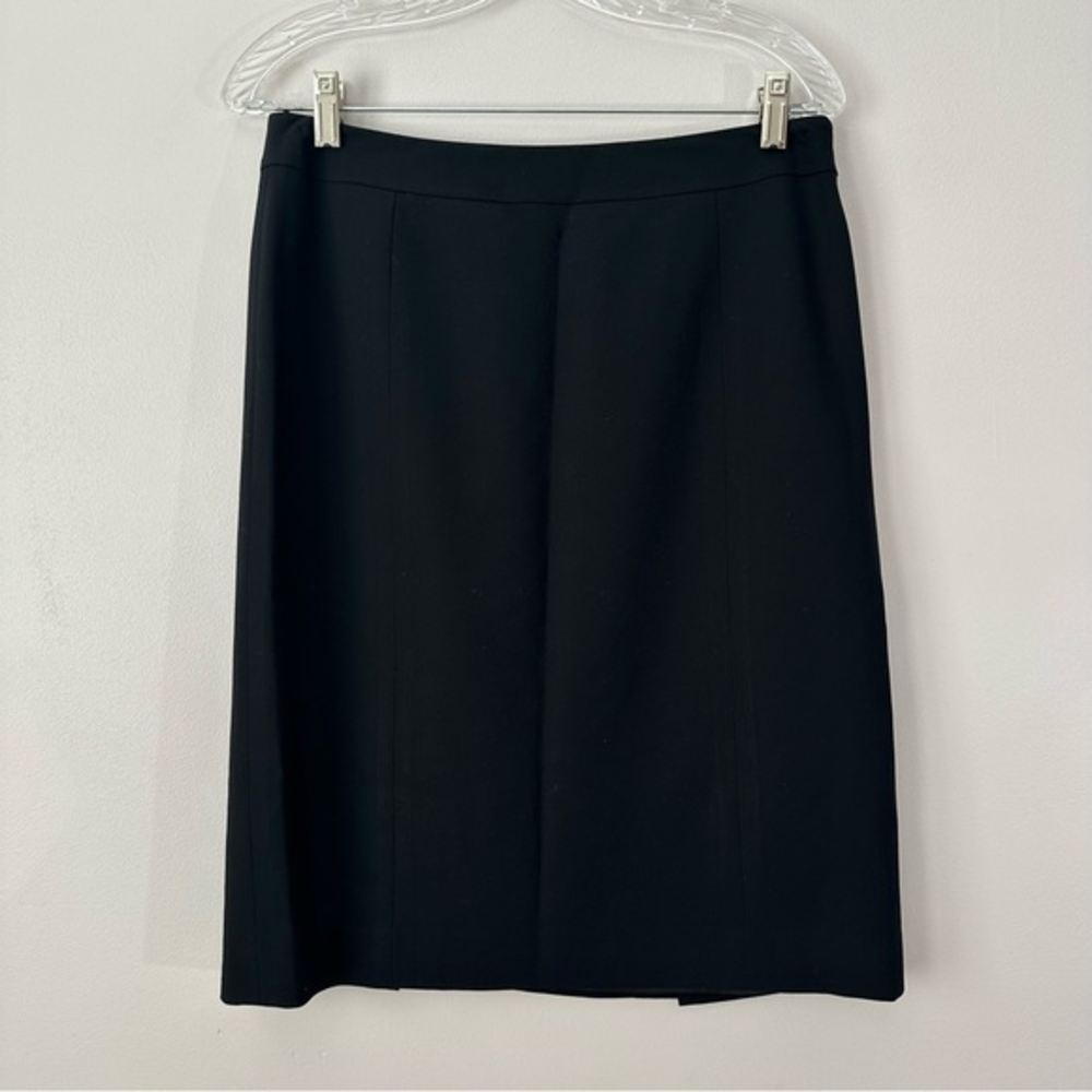 Lafayette 148 Size 8 Black Wool Pencil Skirt